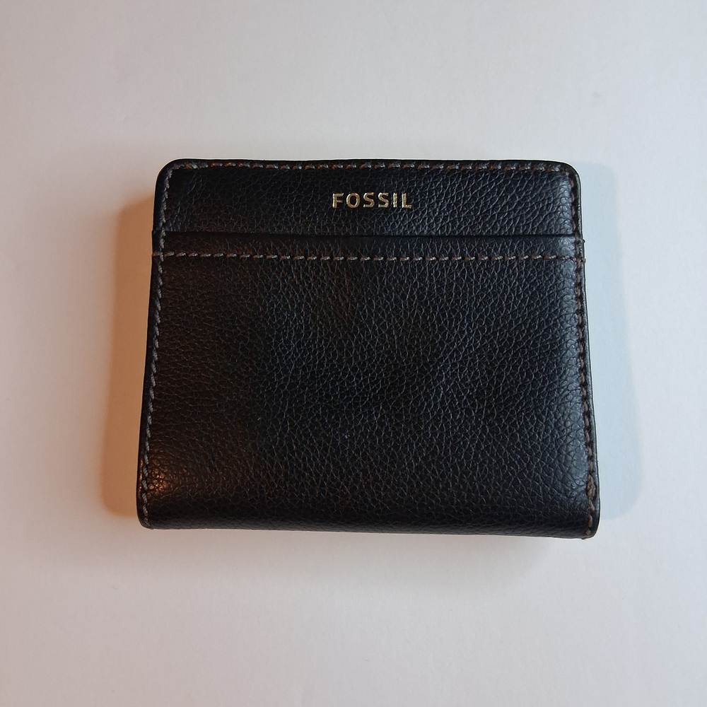 Fossil Black Leather Wallet for Men
